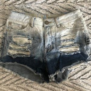 High Rise, Acid Wash Jean Shorts Size 5/6